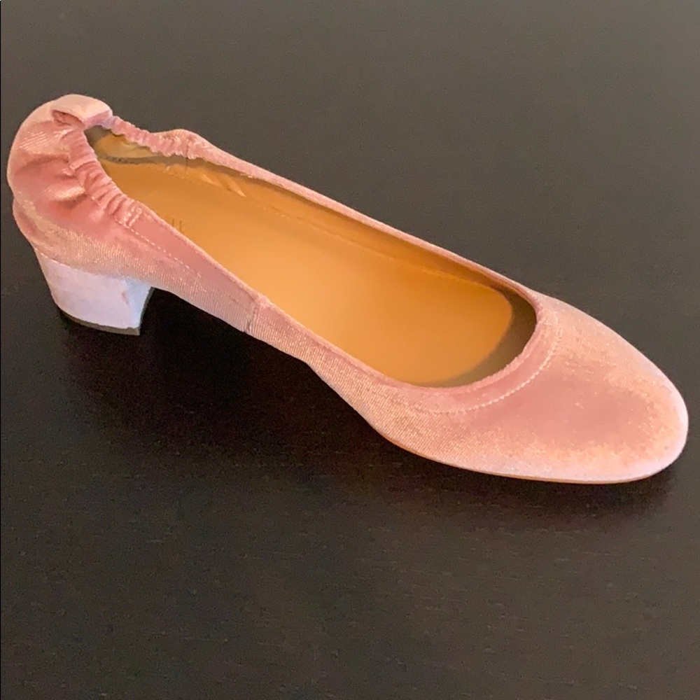 Pink Velvet J Crew Heels